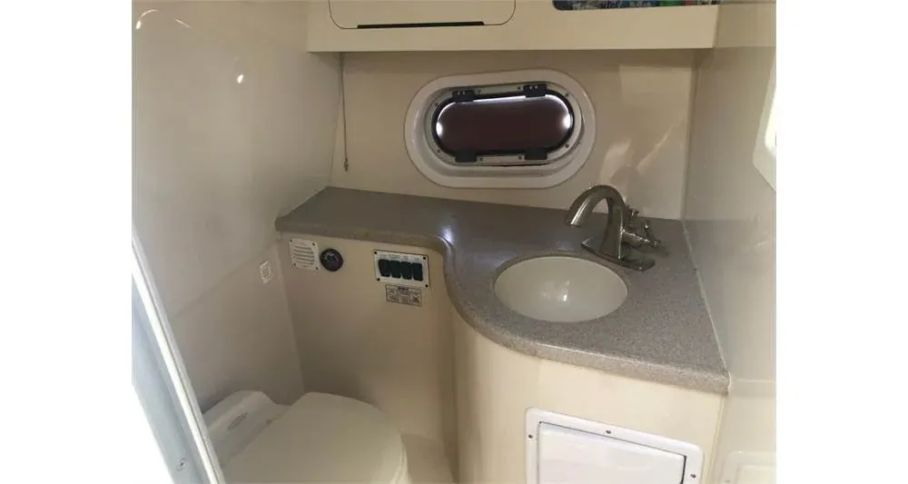 Private head and sink aboard the yacht